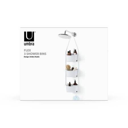 UMBRA-Półka prysznicowa potrójna,biała, FLEX