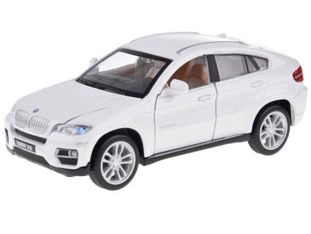 Metal car BMW X6 model scale 1:32 white SUV light sound ZA4606