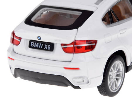 Metal car BMW X6 model scale 1:32 white SUV light sound ZA4606