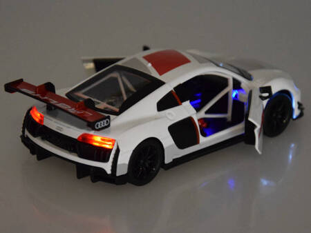 Metal car sports model Audi R8 LMS scale 1:32 sounds lights ZA4609