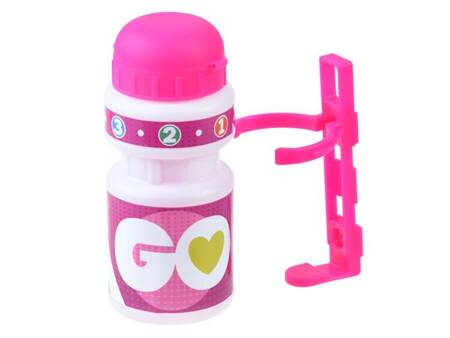 Pink basket set, bell, water bottle GO SP0617