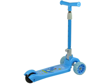 Tricycle Balance Scooter Luminous Blue Wheels Crocodile