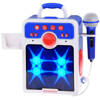 Musical boombox blue speaker for children with microphone IN0167