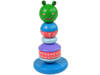 Wooden Educational Pyramid Frog Green Balancing Tower