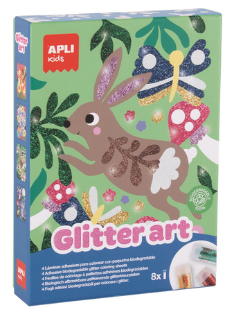 Zestaw artystyczny z BIO brokatem Apli Kids - Brokatowa Sztuka