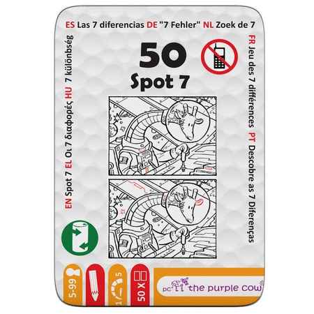 PodróÅ¼ne łamigłówki The Purple Cow - 50 ZnajdÅº siedem róÅ¼nic