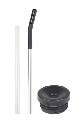 KANTEEN STRAW LID SET FUR TKWIDE, BLACK KLEAN KANTEEN