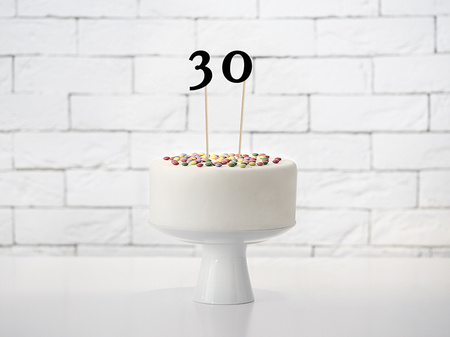 Numery na stół, czarny, 24-26cm (1 op. / 11 szt.)
