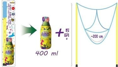 Zestaw bańkowy uśmiech + 400ml płynu do baniek mydlanych 