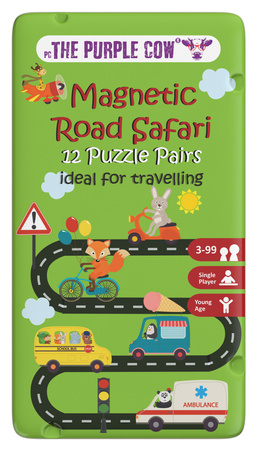 Podróżna gra magnetyczna The Purple Cow - Drogowe Safari