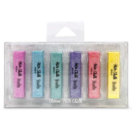 Zmywalne kredy do włosów Hair Chalk 6 szt. Snails - Glitter