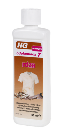 HG odplamiacz 7: RDZA płytki kostka beton kamień