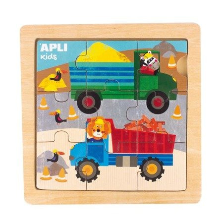 Drewniane puzzle Apli Kids - Ciężarówka 3+