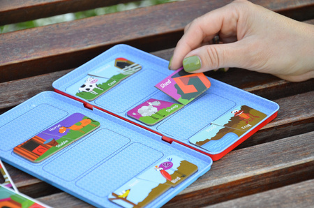 Podróżna gra magnetyczna The Purple Cow - Puzzle Zwierzęta i ich domy