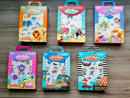 Zestaw naklejek z 2 planszami Apli Kids - Księżniczka
