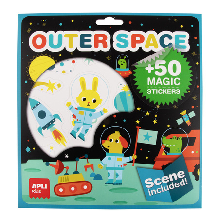 Naklejki wielokrotnego uÅ¼ytku z planszÄ Apli Kids - Kosmos