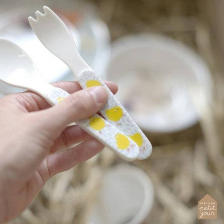 Zestaw sztućców dla dziecka, 2 el., Farma | Maison Petit Jour®