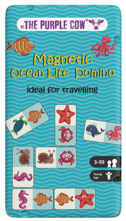 Podróżna gra magnetyczna The Purple Cow - Domino Ocean