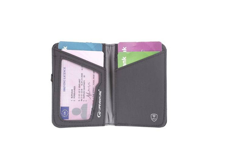 RFID CARD WALLET, RECYCLED, GREY LIFEVENTURE