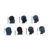 Chusta na szyję i głowę Trekmates 9in1 blue TREKMATES
