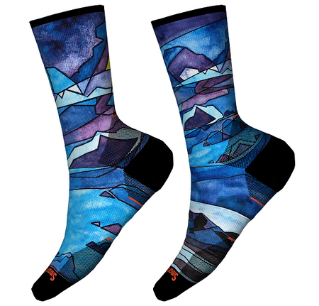 W'S ATHLETE EDITION RUN PRINT CREW SOCKS SMARTWOOL
