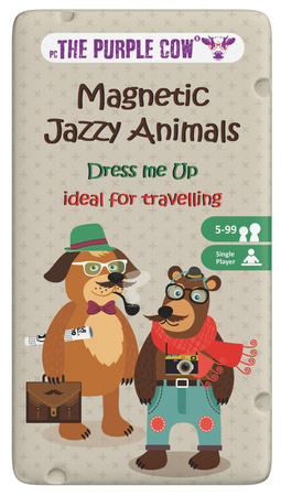 PodróÅ¼na gra magnetyczna The Purple Cow - Ubieranki Misie