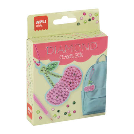 Zestaw do robienia diamentowych breloczków DIY Apli Kids - Wiśnia