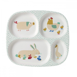 Talerz z przegródkami dla dzieci, Farma | Maison Petit Jour®