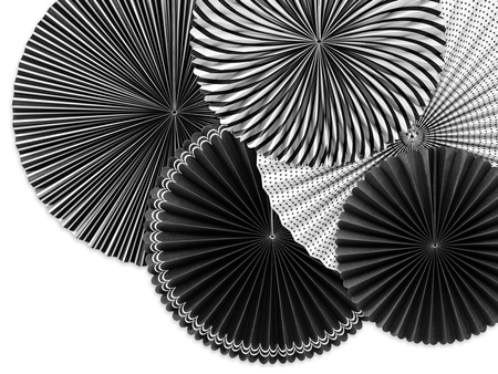 Rozety dekoracyjne Black&White, mix (1 op. / 5 szt.)