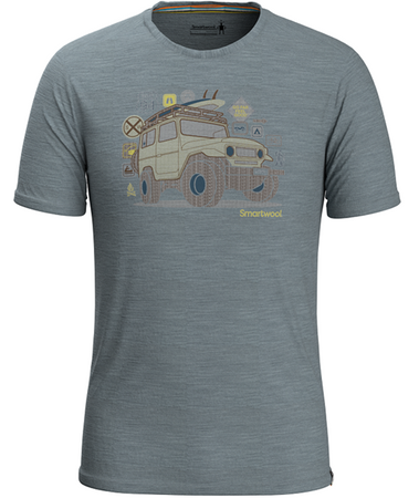 M'S MERINO SPORT 150 OVERLAND ADVENTURE SHORT SLEEVE GRAPHIC TEE SLIM'S FIT SMARTWOOL
