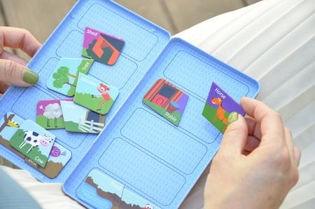 Podróżna gra magnetyczna The Purple Cow - Puzzle Zwierzęta i ich domy