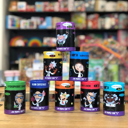 Mini eksperymenty The Purple Cow - Sprytna plastelina świecąca w ciemności