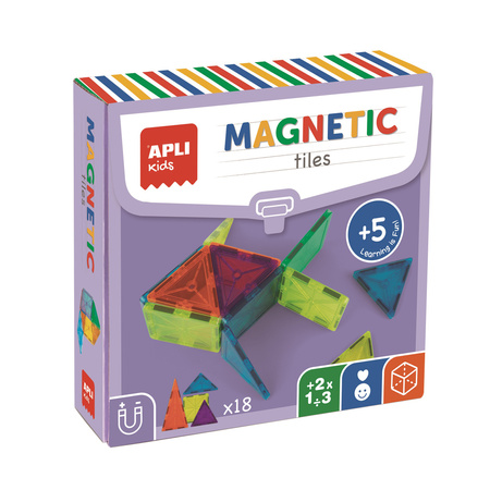 Klocki magnetyczne Apli Kids 18 el.