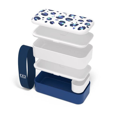 MB-Lunchbox Bento Original, Graphic Leopard Blue