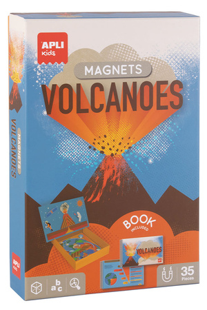 Magnetyczna układanka edukacyjna z książeczką Apli Kids - Wulkan