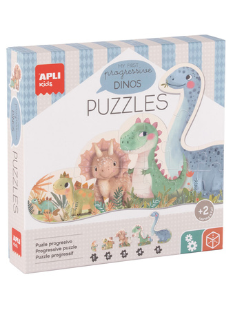 Puzzle progresywne My First Apli Kids - Dinozaury 2+