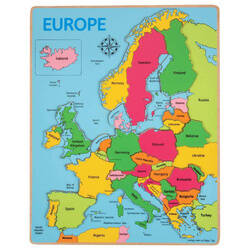 Drewniane puzzle układanka mapa Europy | Bigjigs Toys®