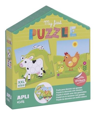 Moje pierwsze puzzle z naklejkami Apli Kids