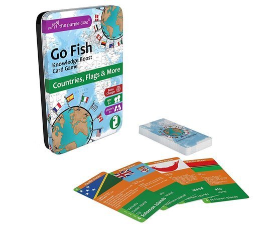 Podróżna gra karciana Kwartet The Purple Cow - Go Fish Kraje, Flagi i inne