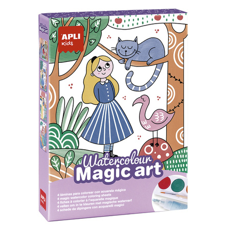 Zestaw artystyczny z akwarelami i magicznym markerem Apli Kids - Magic Art