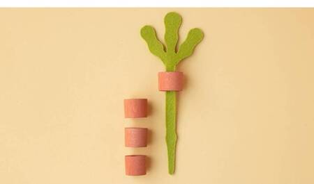 Drewniana układanka Warzywa, Pozwól im rosnąć | Londji®