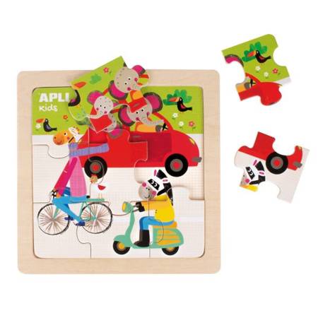 Drewniane puzzle Apli Kids - Samochód 3+