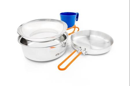 GLACIER STAINLESS 1 PERSON MESS KIT GSI OUTDOORS
