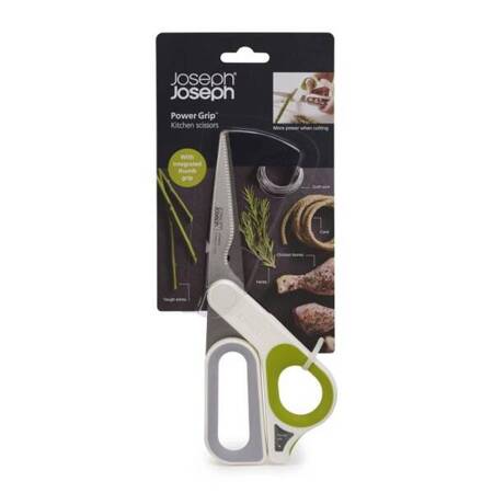 JJ-Nożyczki kuchenne PowerGrip™, biało-zielone