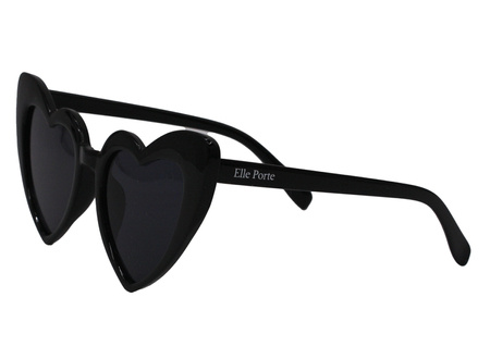 Okulary przeciwsłoneczne Elle Porte Classic - Heart Black 3-12 lat