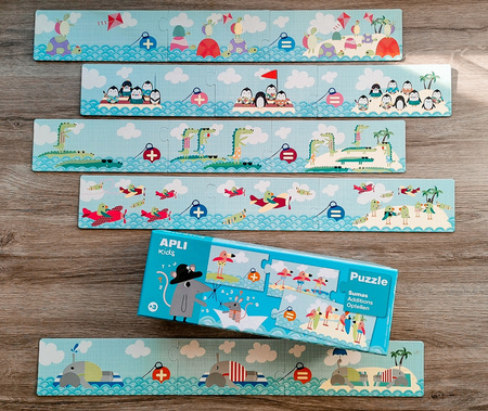 Puzzle do nauki dodawania Apli Kids - Myszki 5+