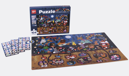 Puzzle obserwacyjne Apli Kids - Las 104 el. 5+