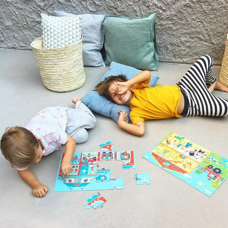 Puzzle w kartonowym domku Apli Kids - Na wsi 3+