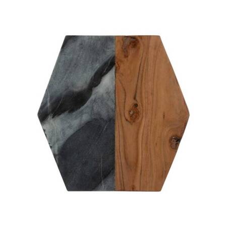 TYP-Deska heksagon, ciemny marmur-drewno, Elemen