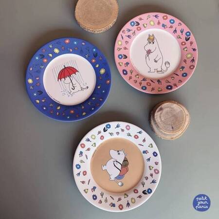 Talerz z melaminy fi 20 cm dla dzieci, Muminki | Petit Jour Paris®